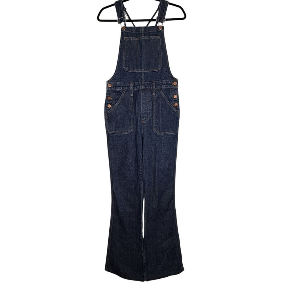 Madewell Denim Bootleg Overalls Womens M Boho Western Utility Garden Carpenter